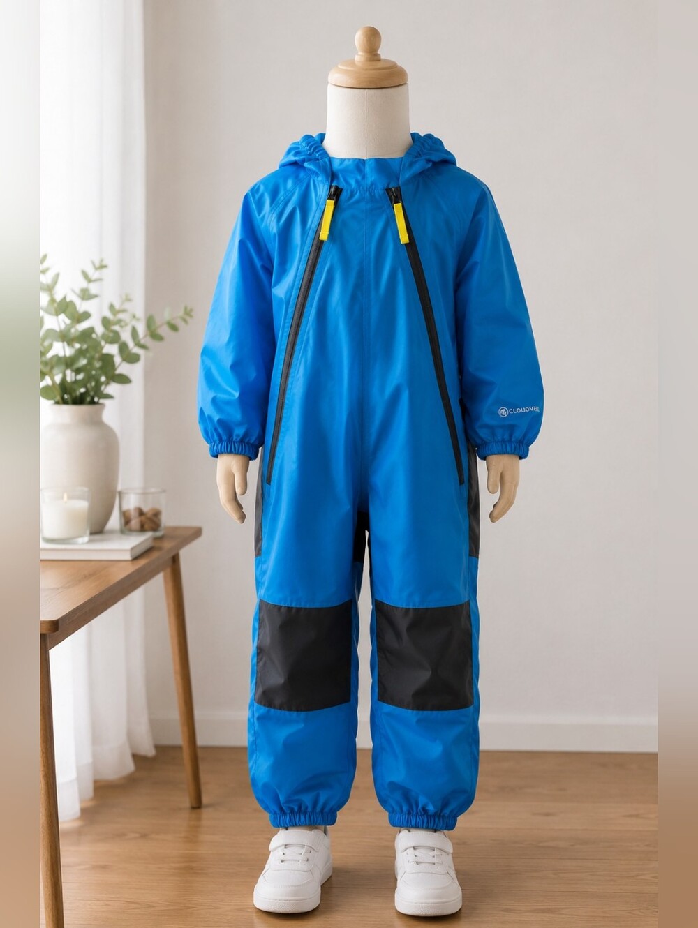 Cloudveil Kids’ Blue Waterproof Hooded Playsuit Boys Unisex Toddler Size 4T NIB